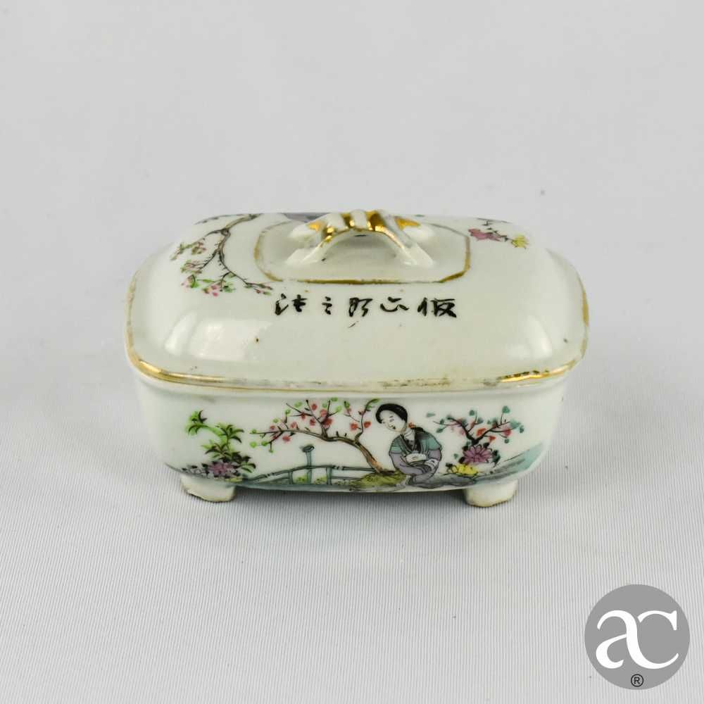 Caixa Saboneteira Porcelana da China, Período Daoguang, séc. XIX