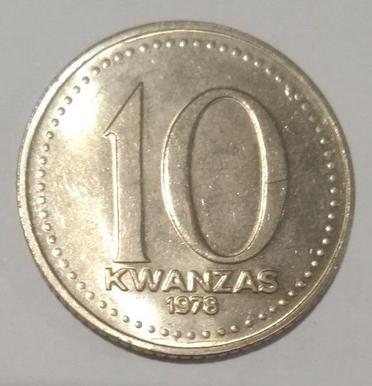 Moeda de Angola – Kz 10 (dez Kwanzas) – 1978