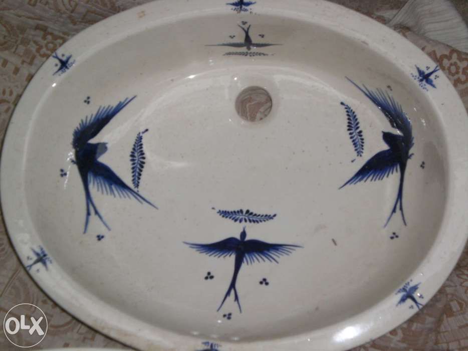 Lavavos en porcelana pintados a mao antigos