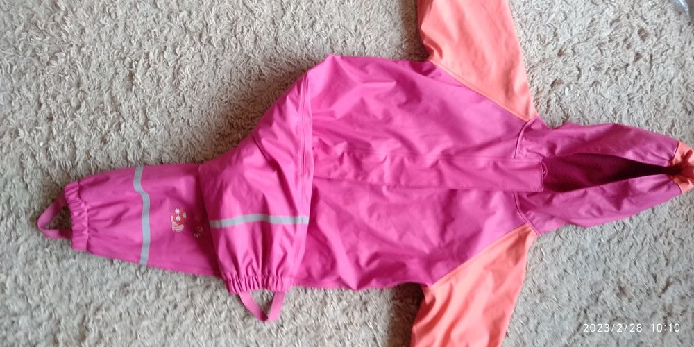 Комбинезон грязепруф дождевик для девочки на флисе impidimpi