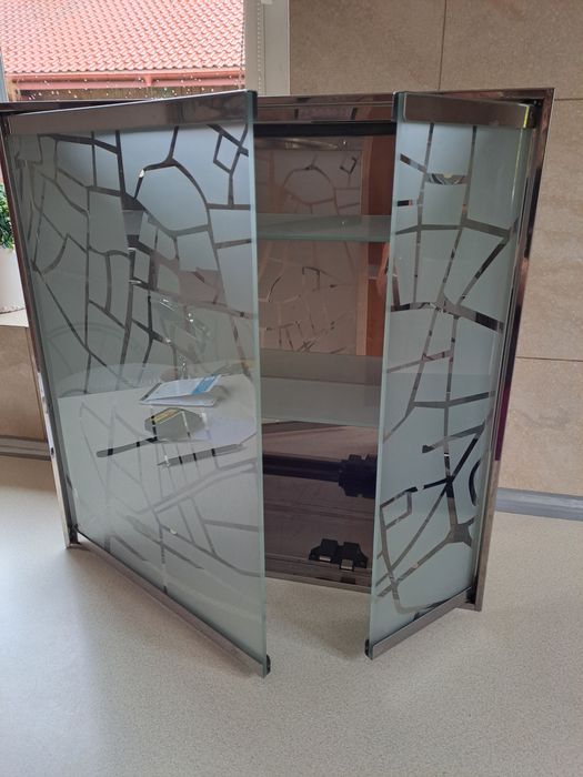 Szafka Ikea szklana, metalowa