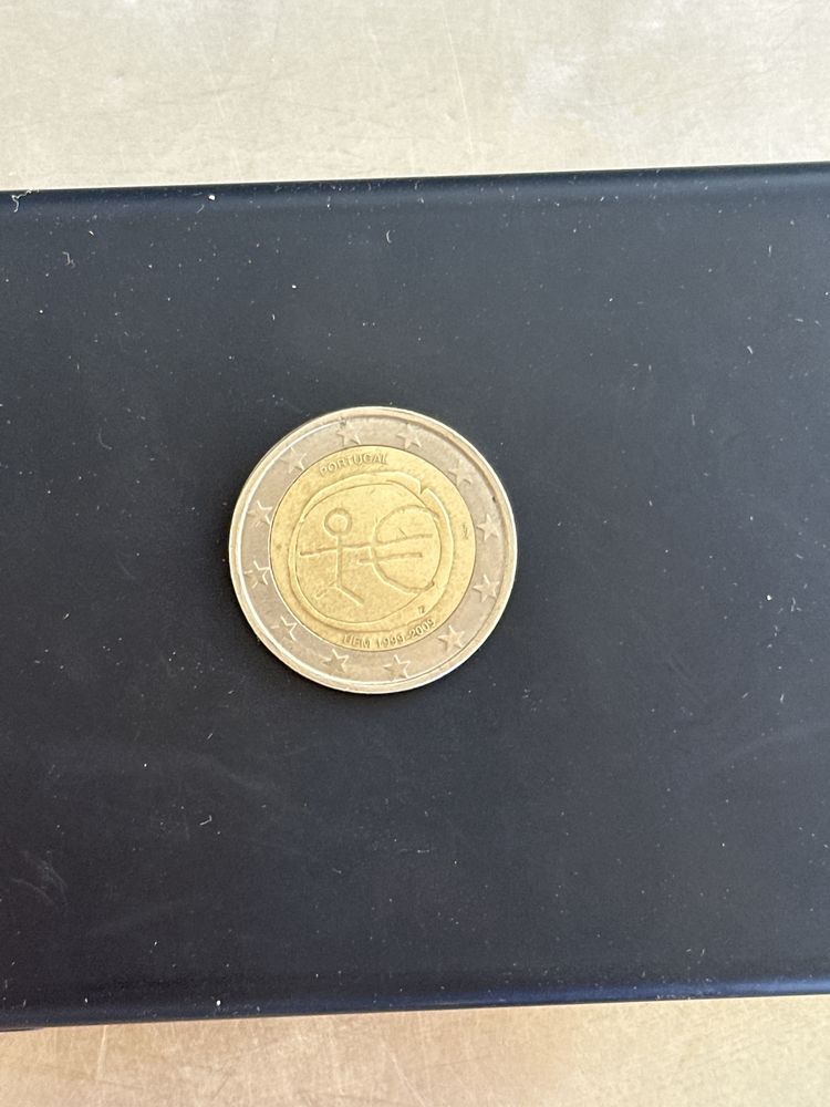 Moeda 2 euros 10 anos UEM