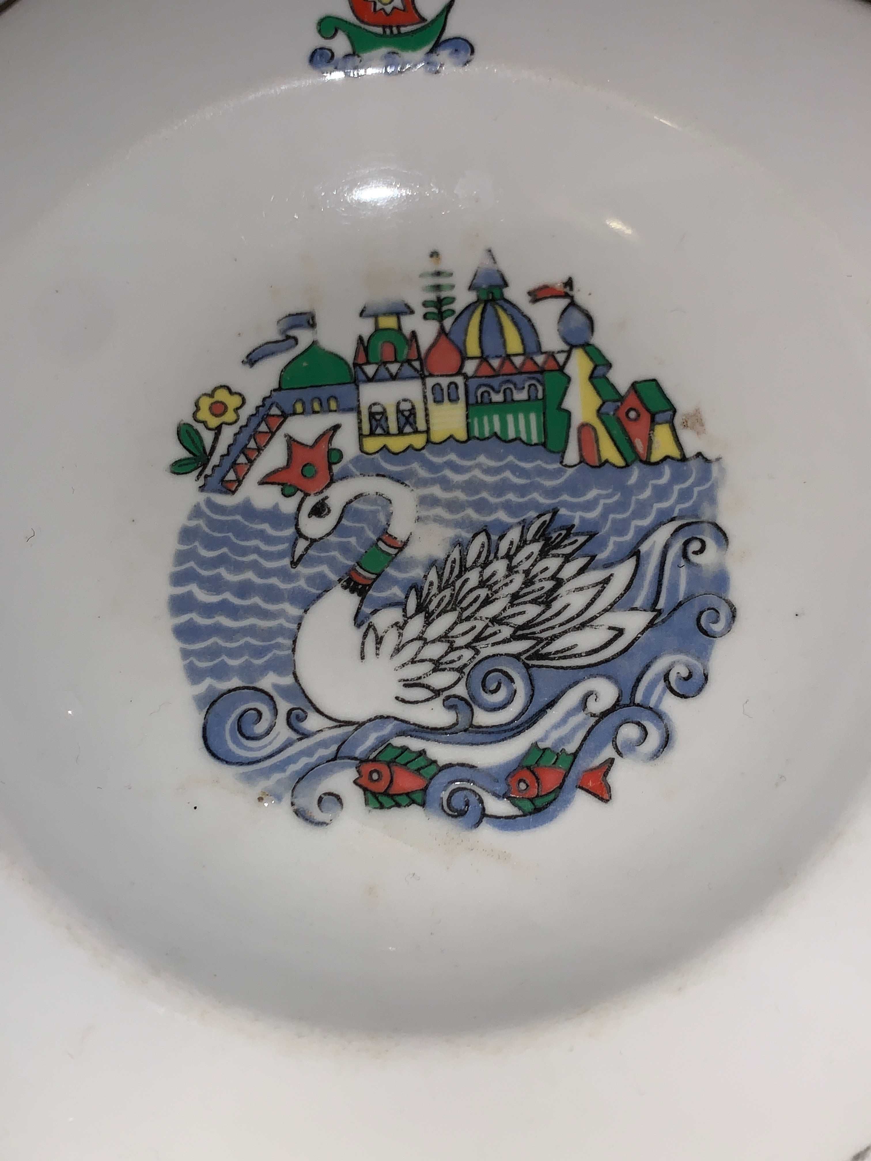 Тарелка чашка детская Царевна Лебедь Сова светофор посуда