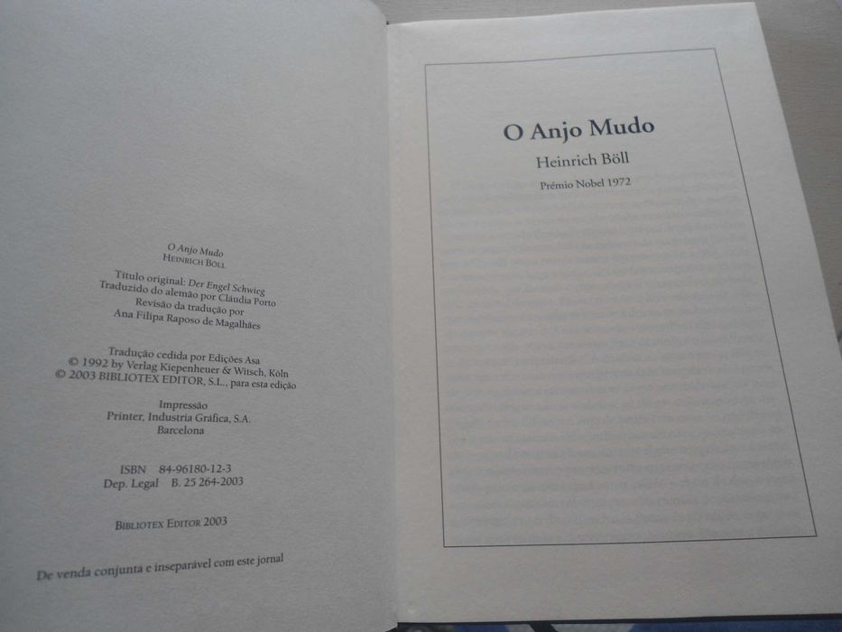 O Anjo Mudo por Heinrich Boll