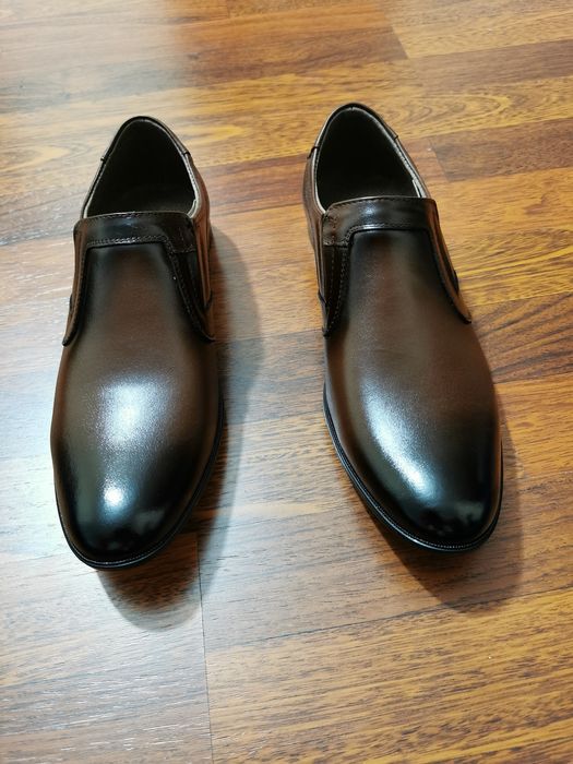 Skórzane Wizytowe Półbuty Męskie