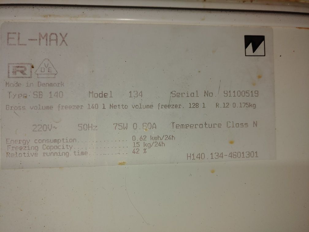 Zamrażarka duńska elmax