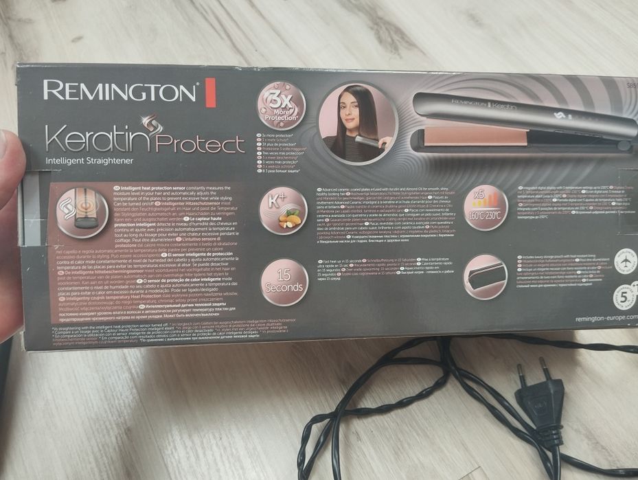Профессиональная плойка утюжок для выпрямления волос Remington keratin