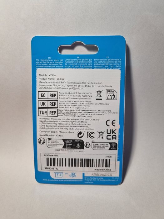 Флешка HP 256GB USB 3.2 для Macbook/Android/ПК