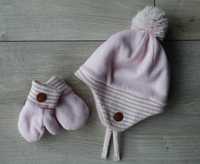 Komplet zimowy - czapka i rękawiczki - rozmiar ok. 74/80