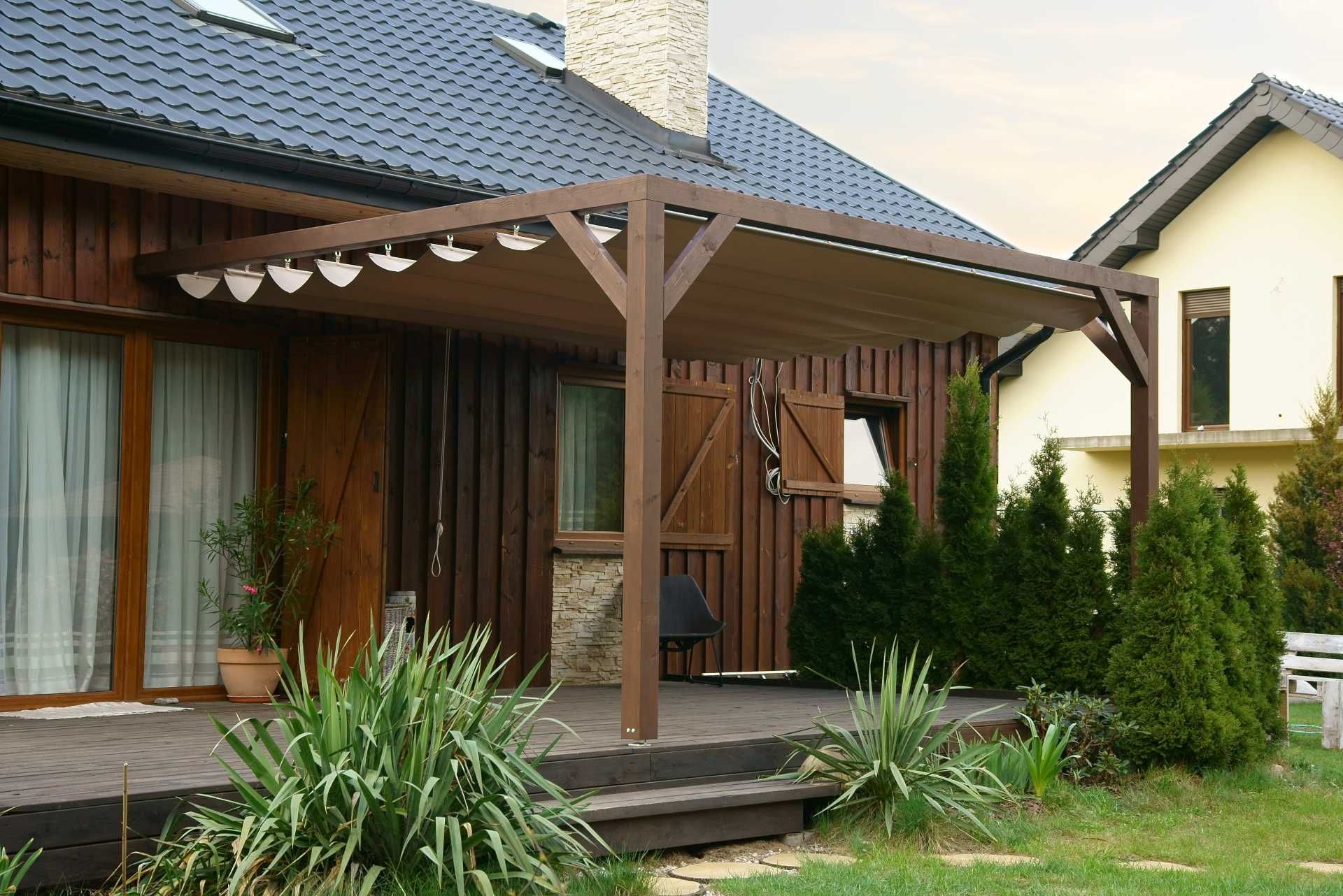 Ogrodowa drewniana, aluminiowa pergola, zadaszenie tarasu.