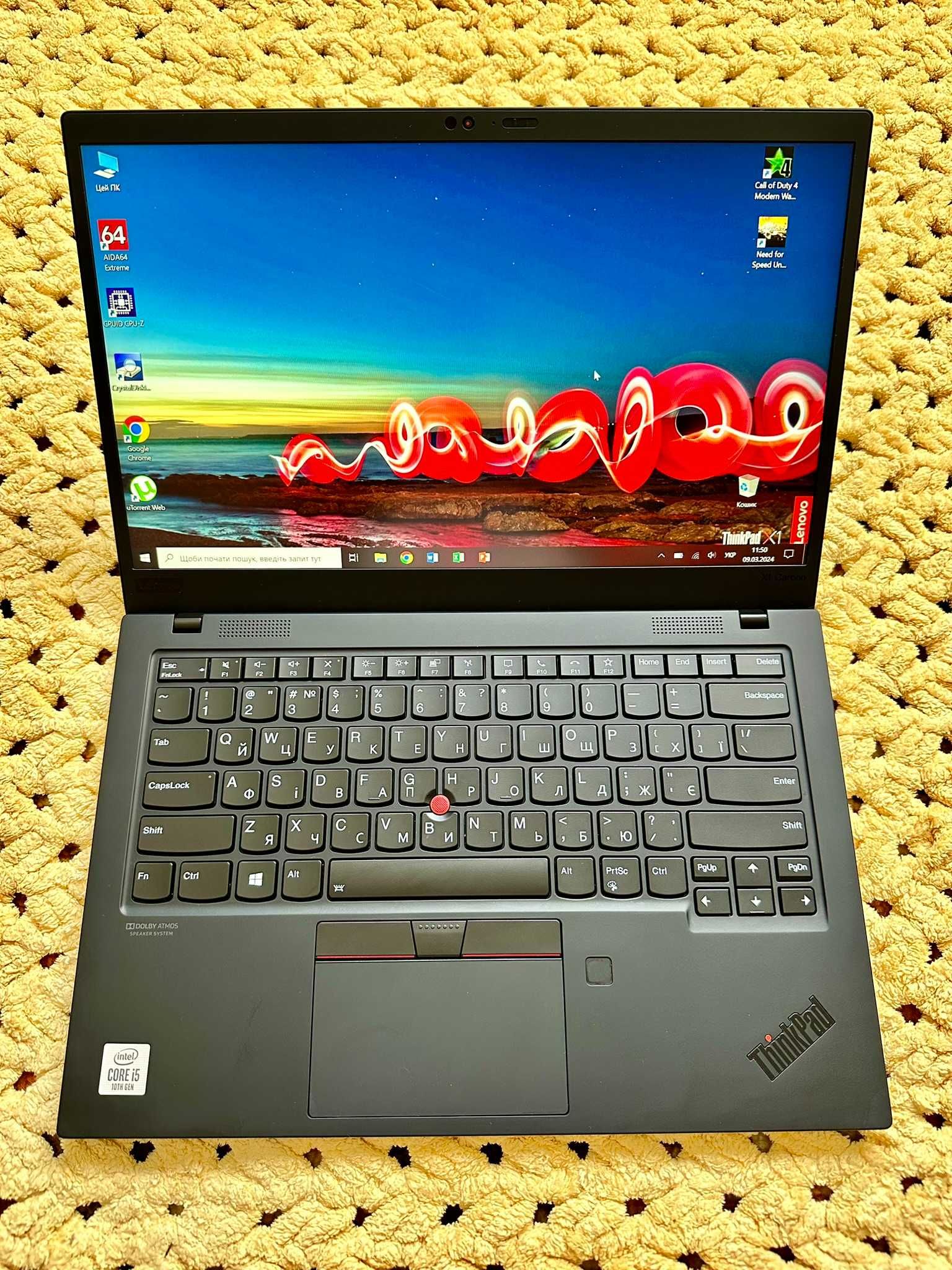 Lenovo X1 Carbon G8 14" FHD-Touch| I5-10210U| 16gb| SSD512gb ThinkPad