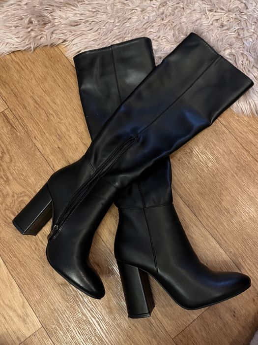 Чоботи сапоги високі 36 розмір демі