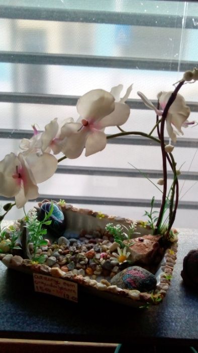 lindo suporte de flores em macrame fio de seda" novo"