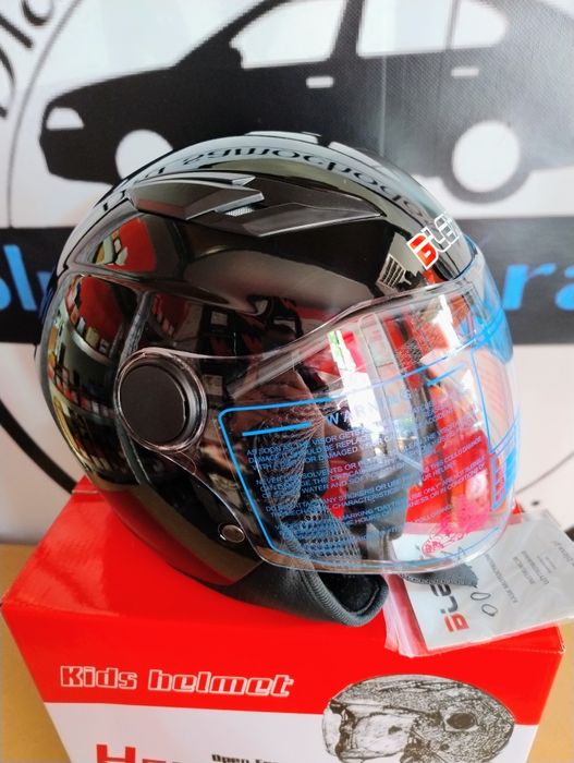 Kask motocyklowy otwarty dziecięcy BLEXX czarny mat XL Homologacja ECE