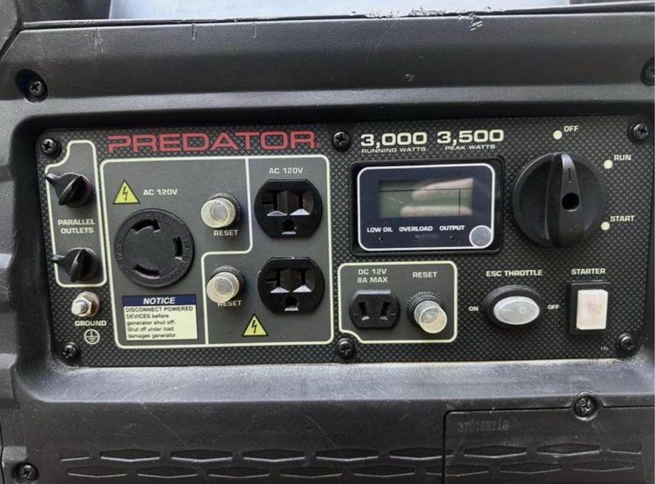 Інверторний генератор PREDATOR 3500 120v