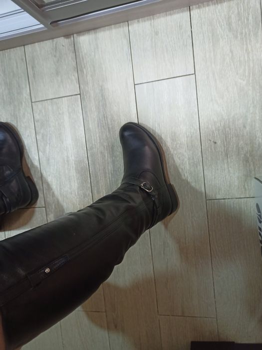 Зимние сапоги кожа