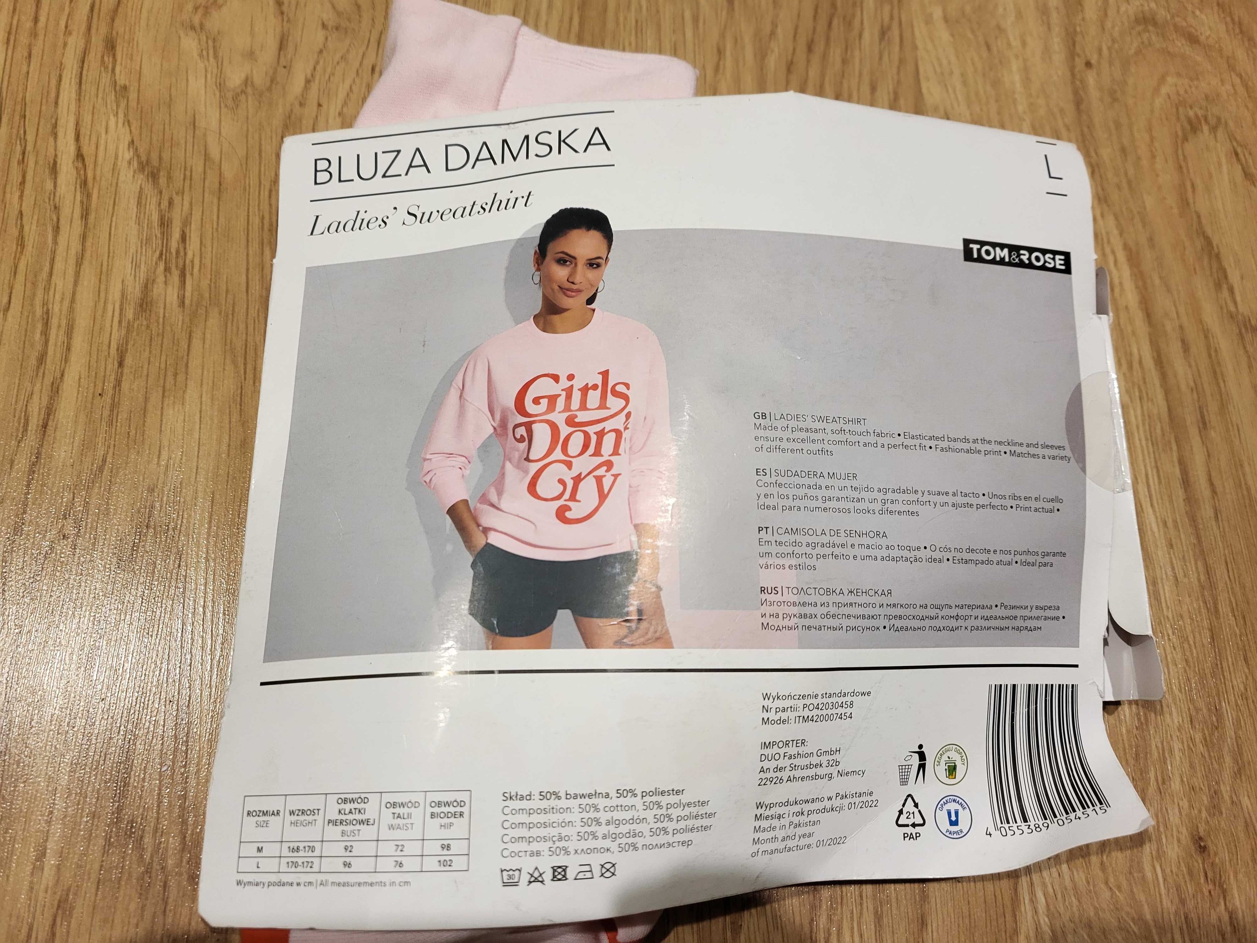 Bluza damska różowa