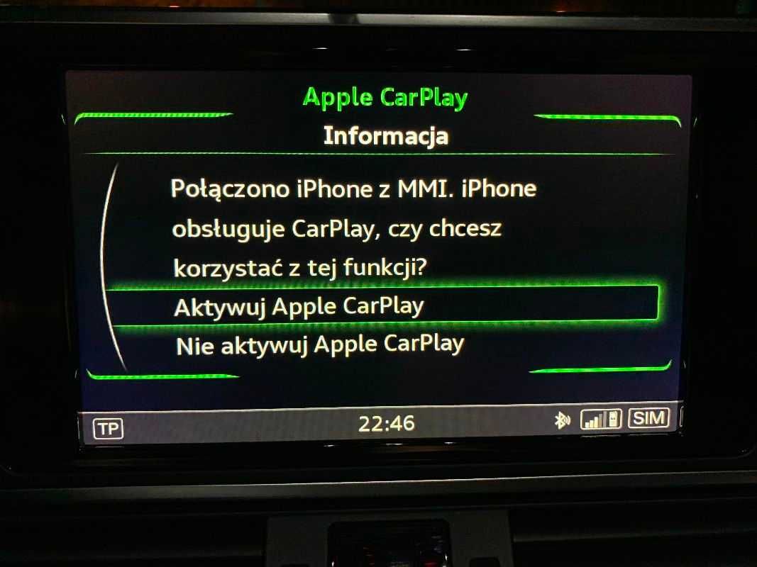 Aktywacja CarPlay Android Auto App Connect Full Link Audi VW Seat Skod