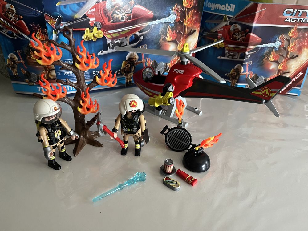 Playmobil helicopetro bombeiros