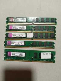 Varias memorias ram DDR2  de 1 e 2GB