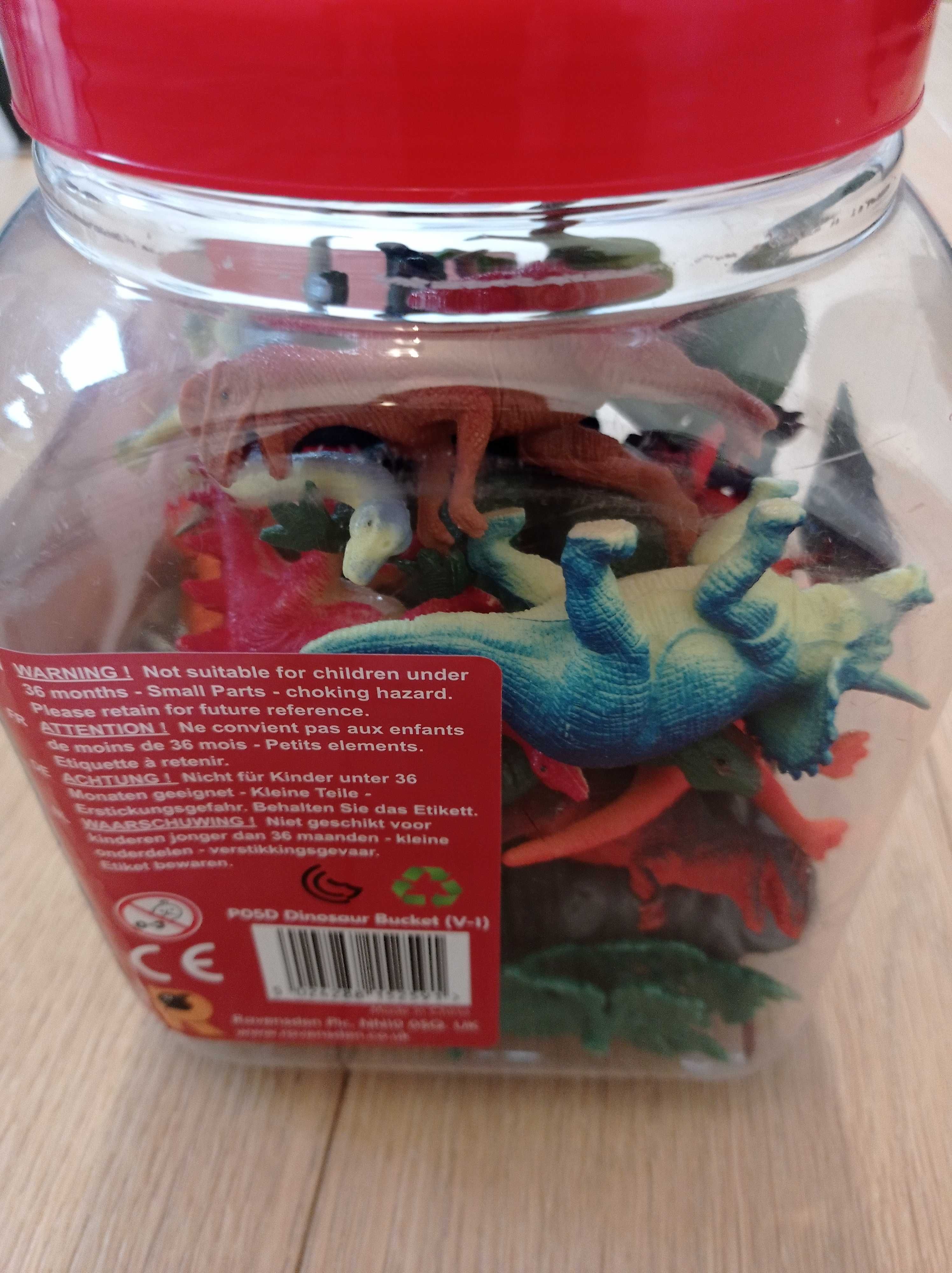 Zabawka, Dinozaury figurki, pojemnik z dinozaurami
