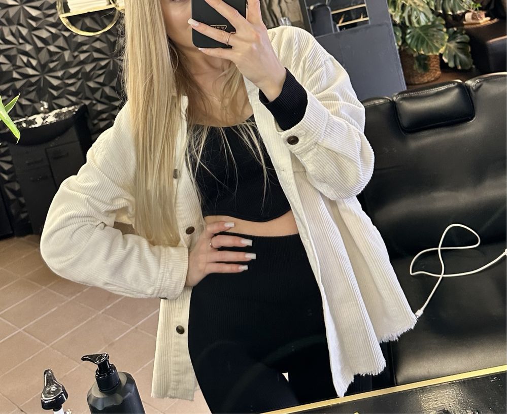 Вельветова рубашка zara