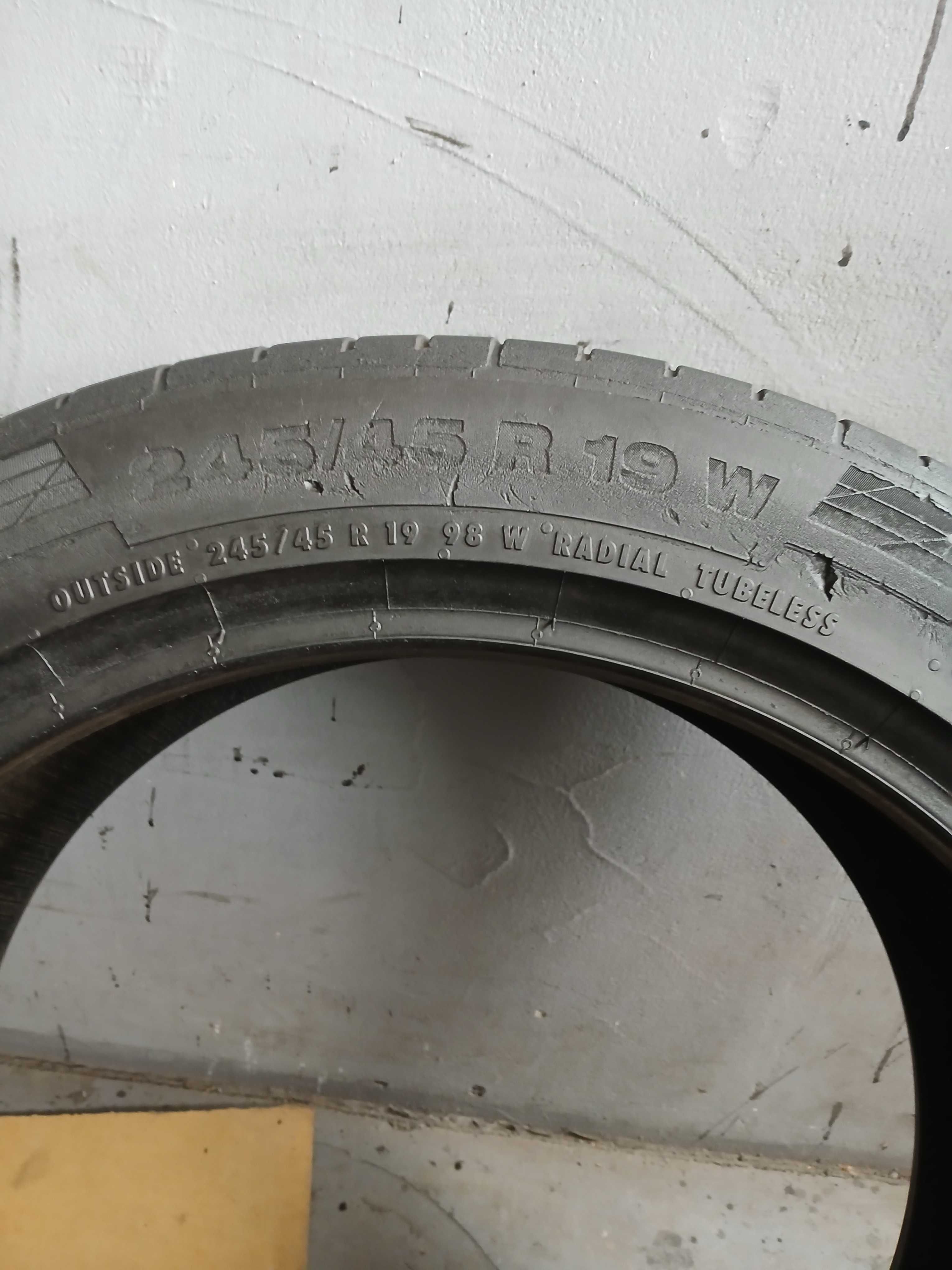 Opony letnie Continental 245/45/19