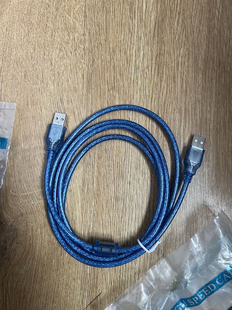 USB кабель male to male 1.5 m.  2 штуки