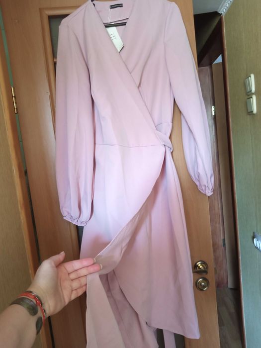 Сукня (плаття) ніжно бузкового кольору на запах