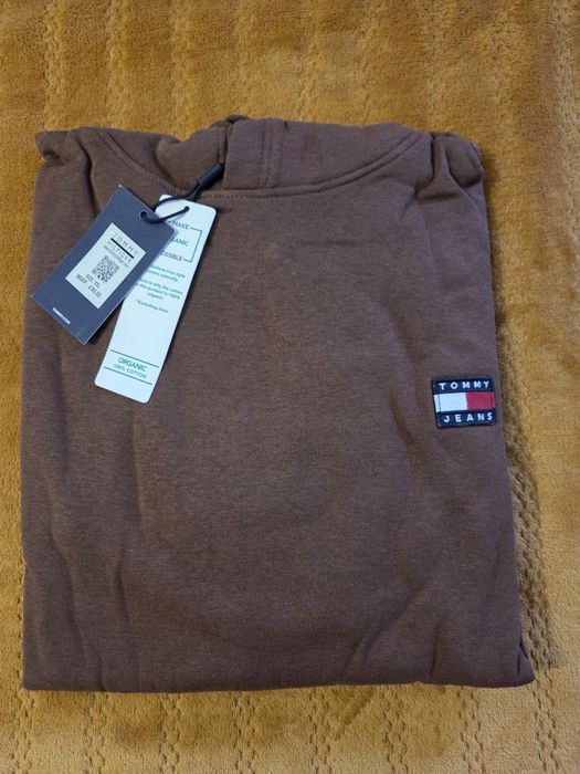 Męska Bluza TH rozm XXL Brazowa z logo