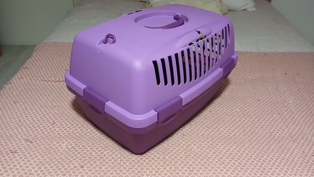 Caixa transportadora para animais usada