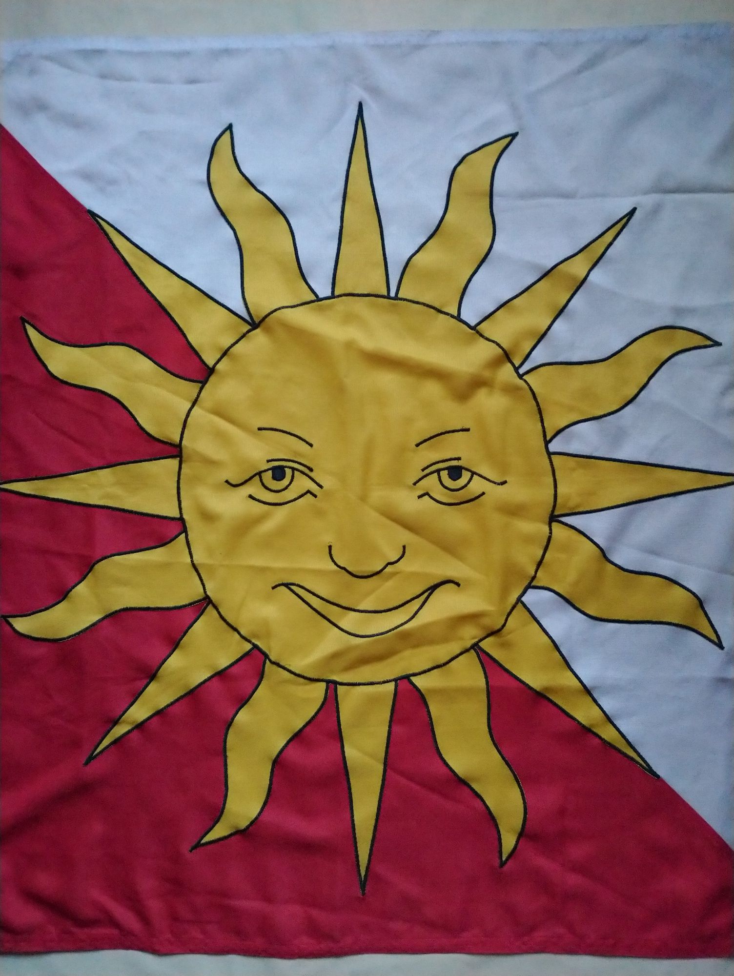 Прапор флаг плакат 100×100 см з сонцем