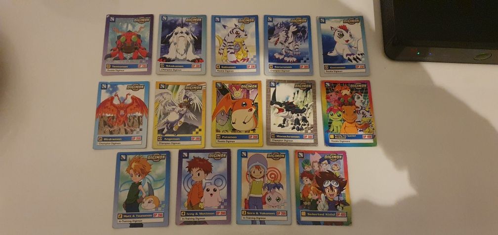 23 cartas Digimon 1999 (1a edição)