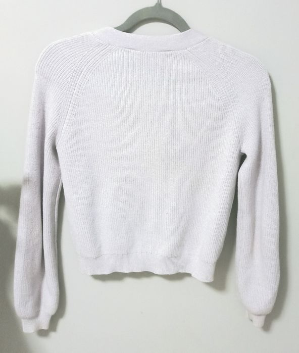 Lawendowy zapinany sweter sweterek kardigan h&m rozmiar 146/152