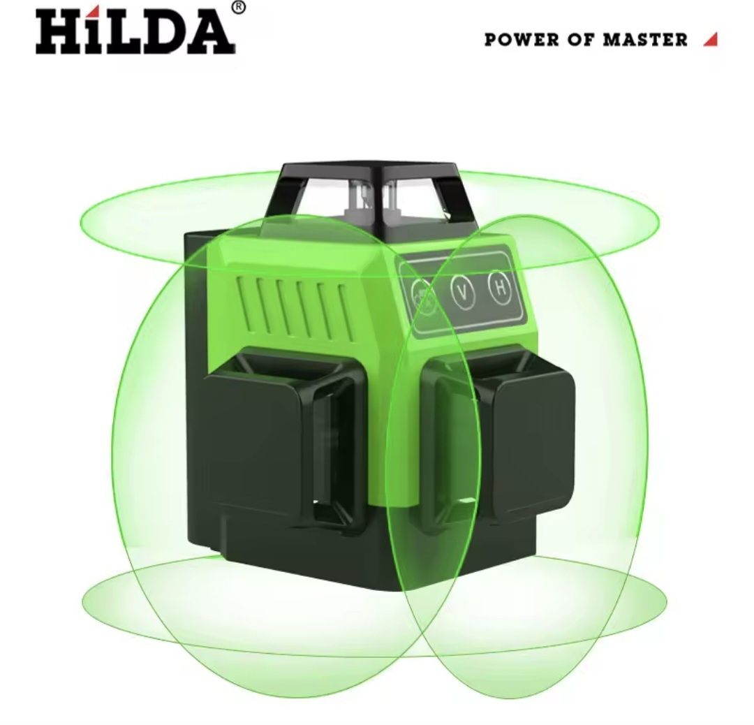 POZIOMICA LASEROWA HILDA 3D 4D laser krzyżowy 360 12linii