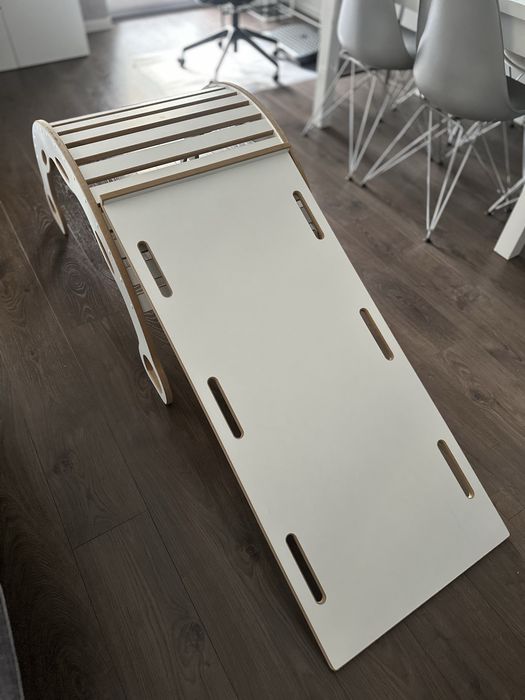 Duzy bujak montessory duza zjezdzalnia drabinka tuptiwood bialy