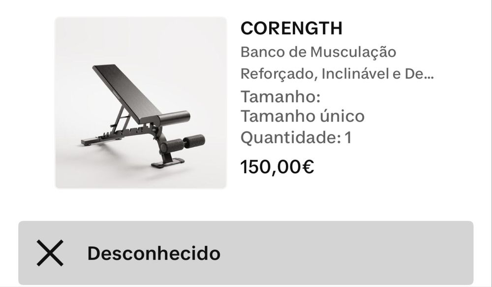Banco Musculação Corenght