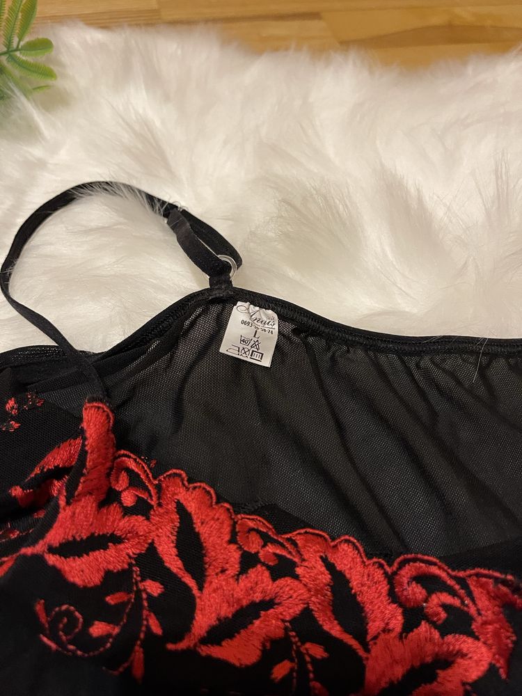 Koszulka nocna L ekskluzywna prześwitująca Anais Obsessive