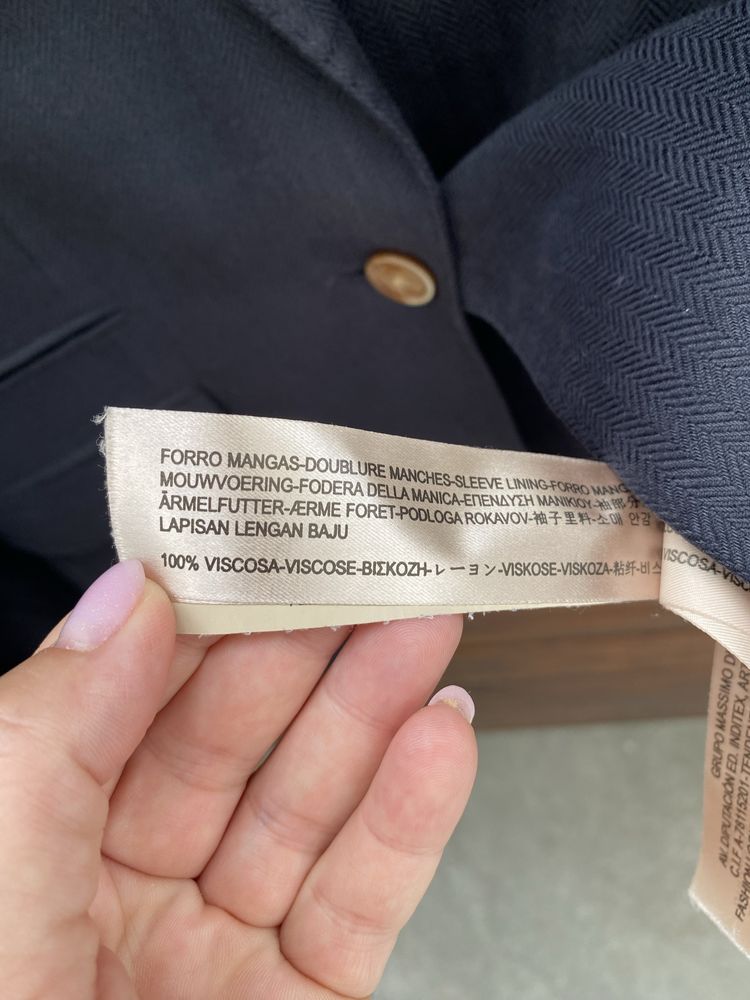 Marynarka Massimo Dutti L 40 granatowa