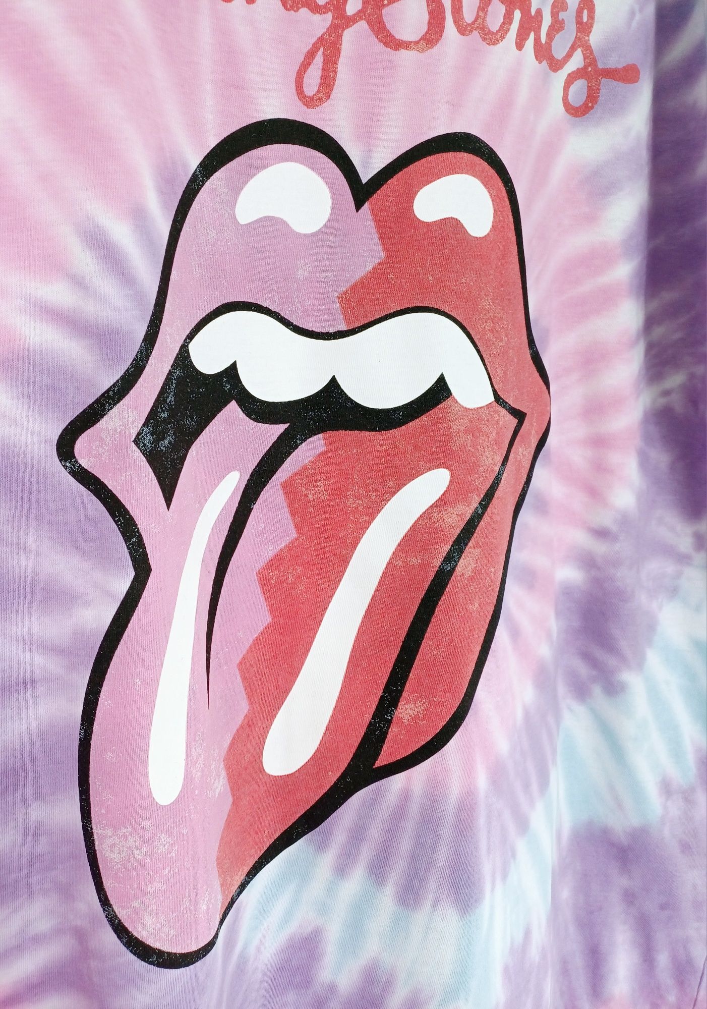T-shirt oversize The Rolling Stones M Cropp tie dye