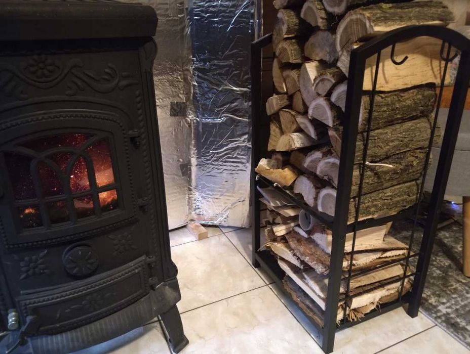 Nowy Stojak Na Drewno Kominkowe Metalowy Z Akcesoriami Kosz Do Kominka