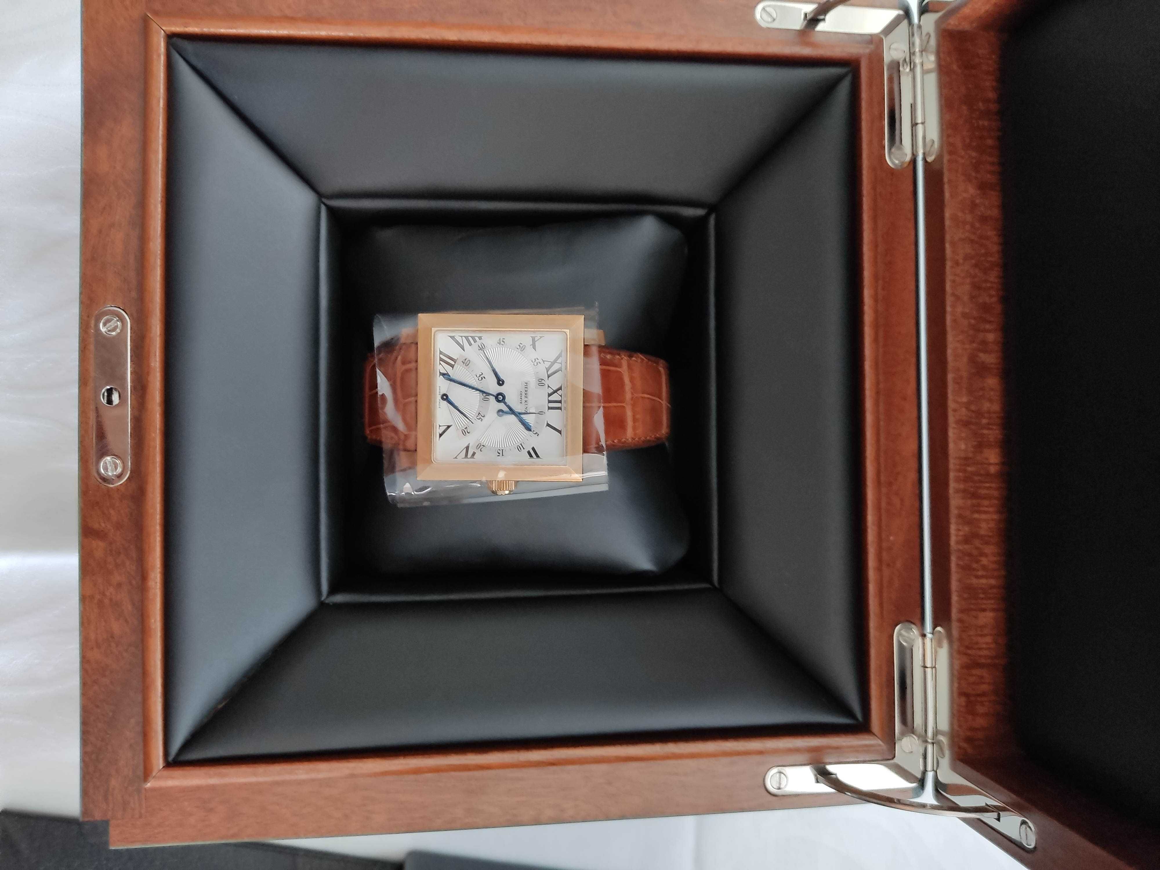 Pierre Kunz Triple seconde rétrograde złoty zegarek 750 gold 18K
