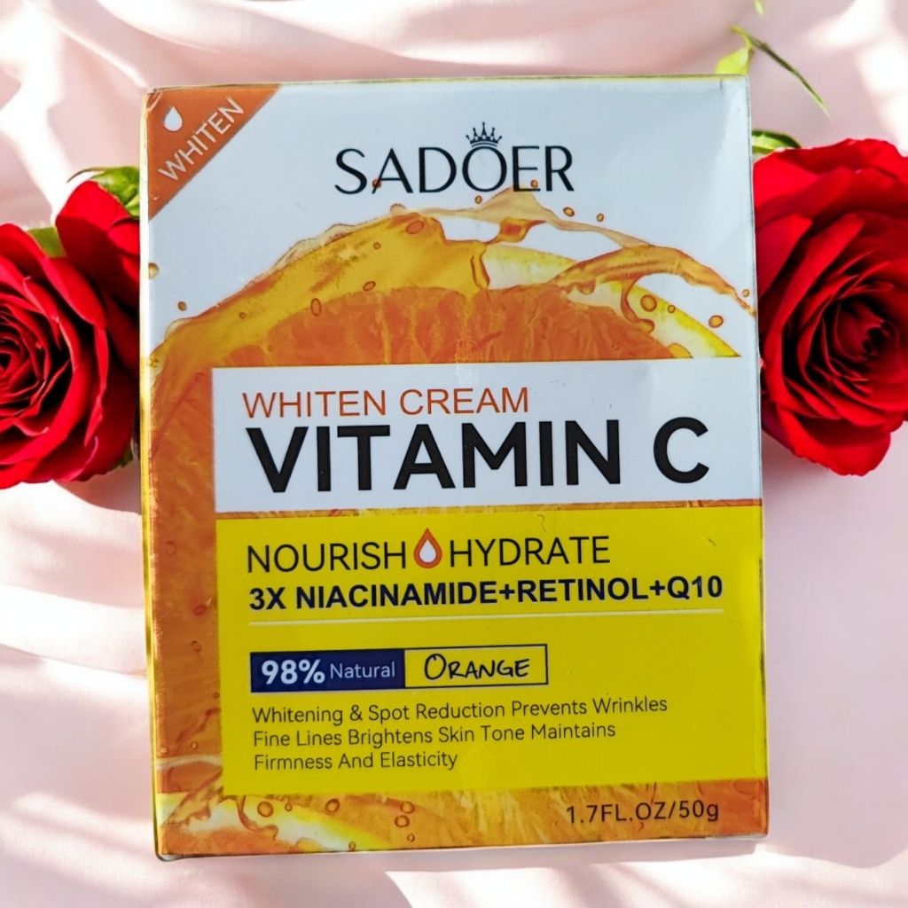 Wybielający krem z witaminą C, 3X Niacinamide+Retinol+Q10
