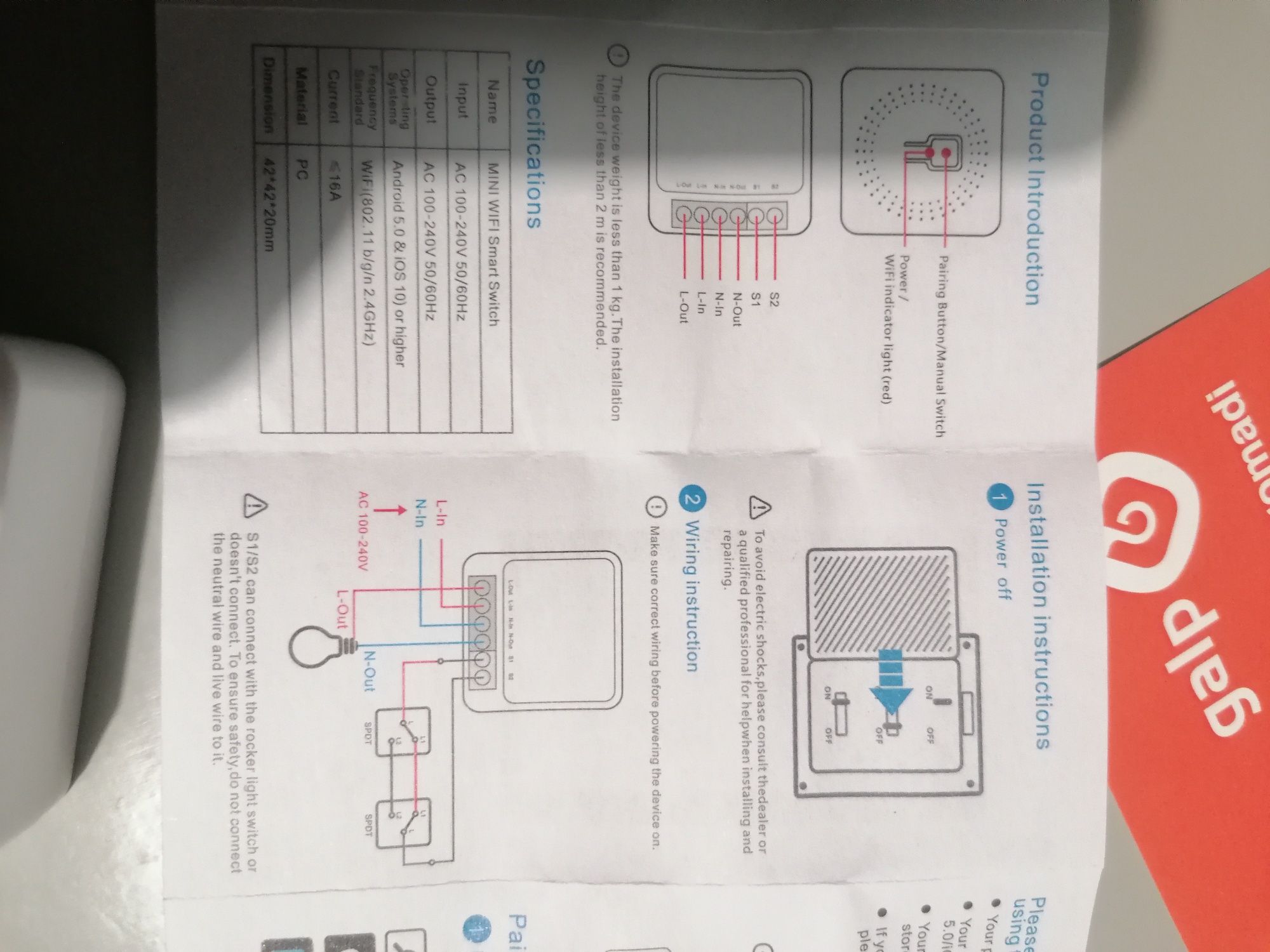 Interruptor Wi-Fi smart life tuya