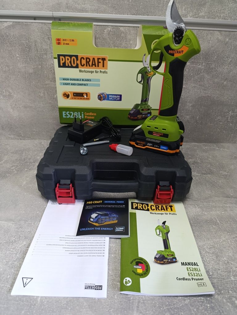 Акумуляторний секатор Procraft ES28Li
