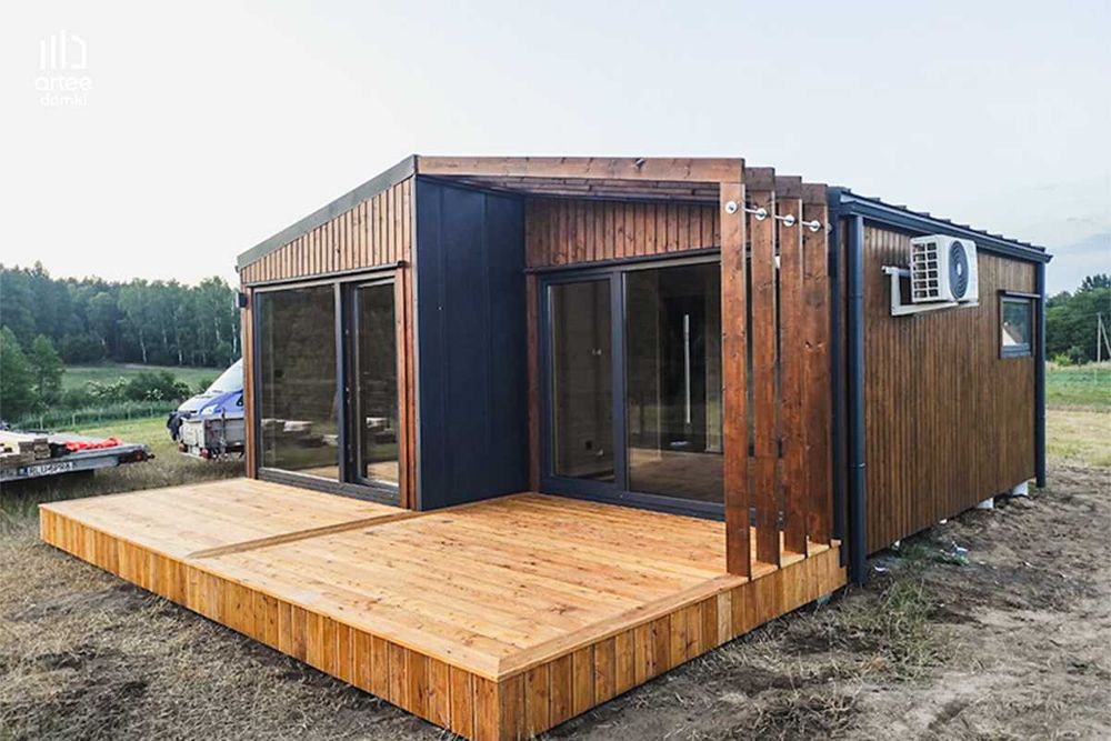 Domek modułowy drewniany całoroczny 35 m2 na zgłoszenie Artee Domki