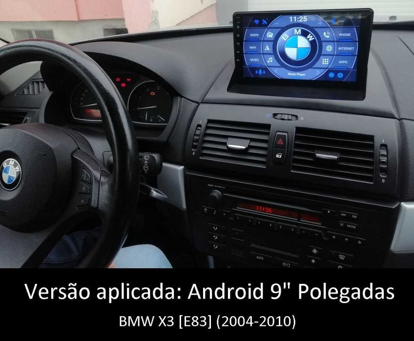 (NOVO) Rádio 2DIN • BMW X3 (E83) • BMW X1 (E84) • Android GPS [4+32GB]