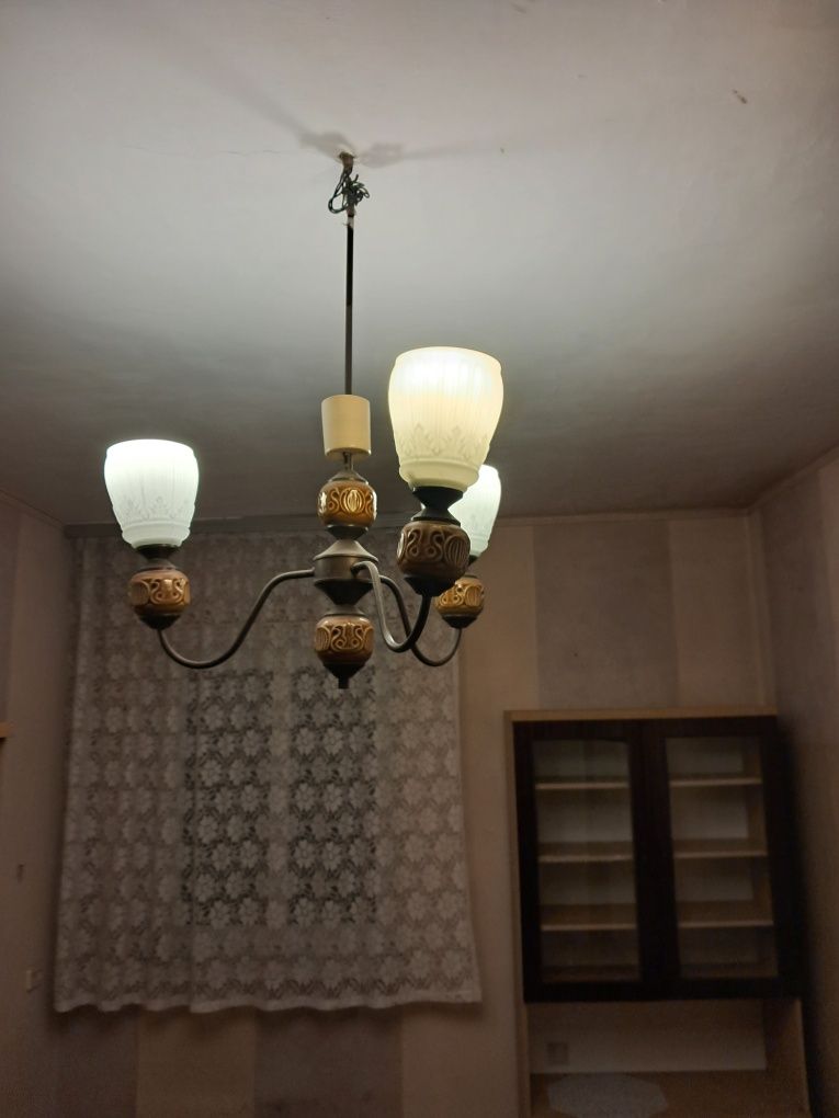 Lampa Żyrandol Art deco zdobienia ceramiczne