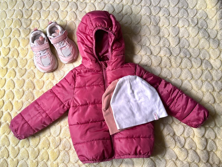 Куртка демі 80см шапка кросовки 24р. 15см набір курточка на осінь