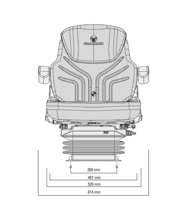 Pokrowiec siedzenia Grammer CLAAS ARION AXION RENAULT szer 51-53cm